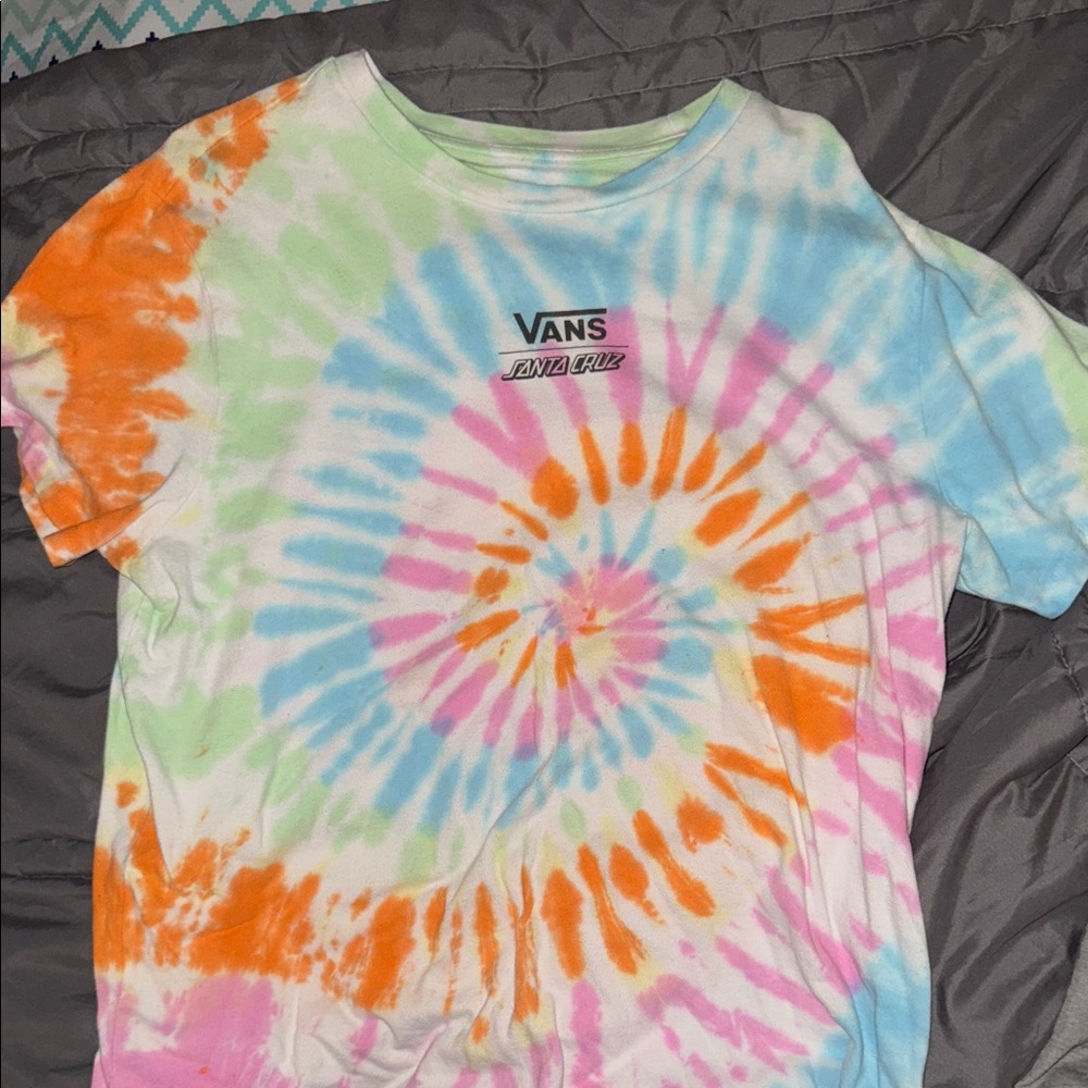 Vans Kids Spiral Tie-Dye Tee - Orange, Blue, Green, Pink